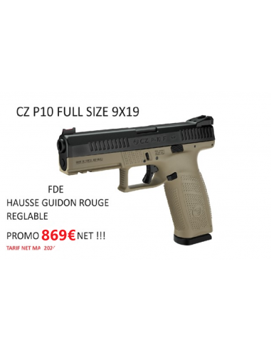 CZ P10 FULL SIZE TAN 9X19 VISEE...